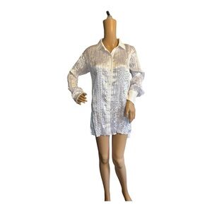 Free People Optic White High Low Hem Button
Down Shirt Size XS